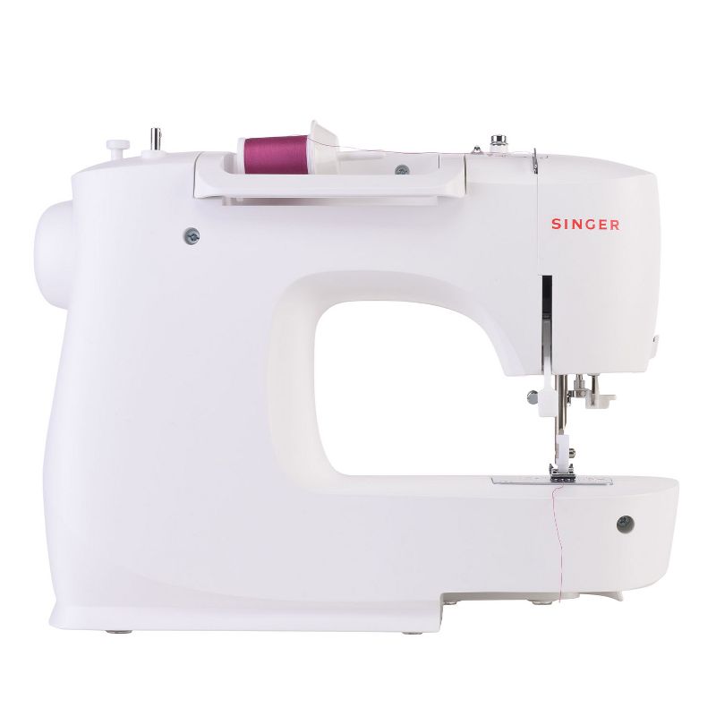 Singer MX231 Sewing Machine with Convenient Built In Needle Threader, 97 Stitch Applications, and Automatic 1 Step Buttonhole, White