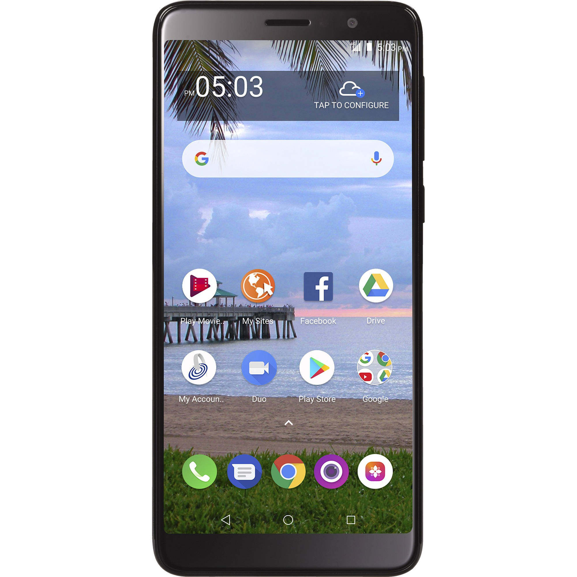 Alcatel A503DL TCL A1X Smartphone 4G LTE Straight Talk, Black