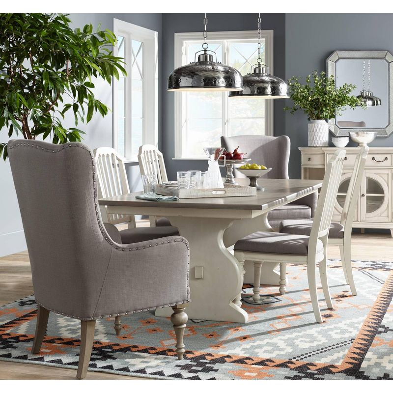 Franklin Iron Works Dyed Nickel Pendant Light 18" Wide Farmhouse Industrial Rustic Hammered Dome Shade Kitchen Island Dining Room