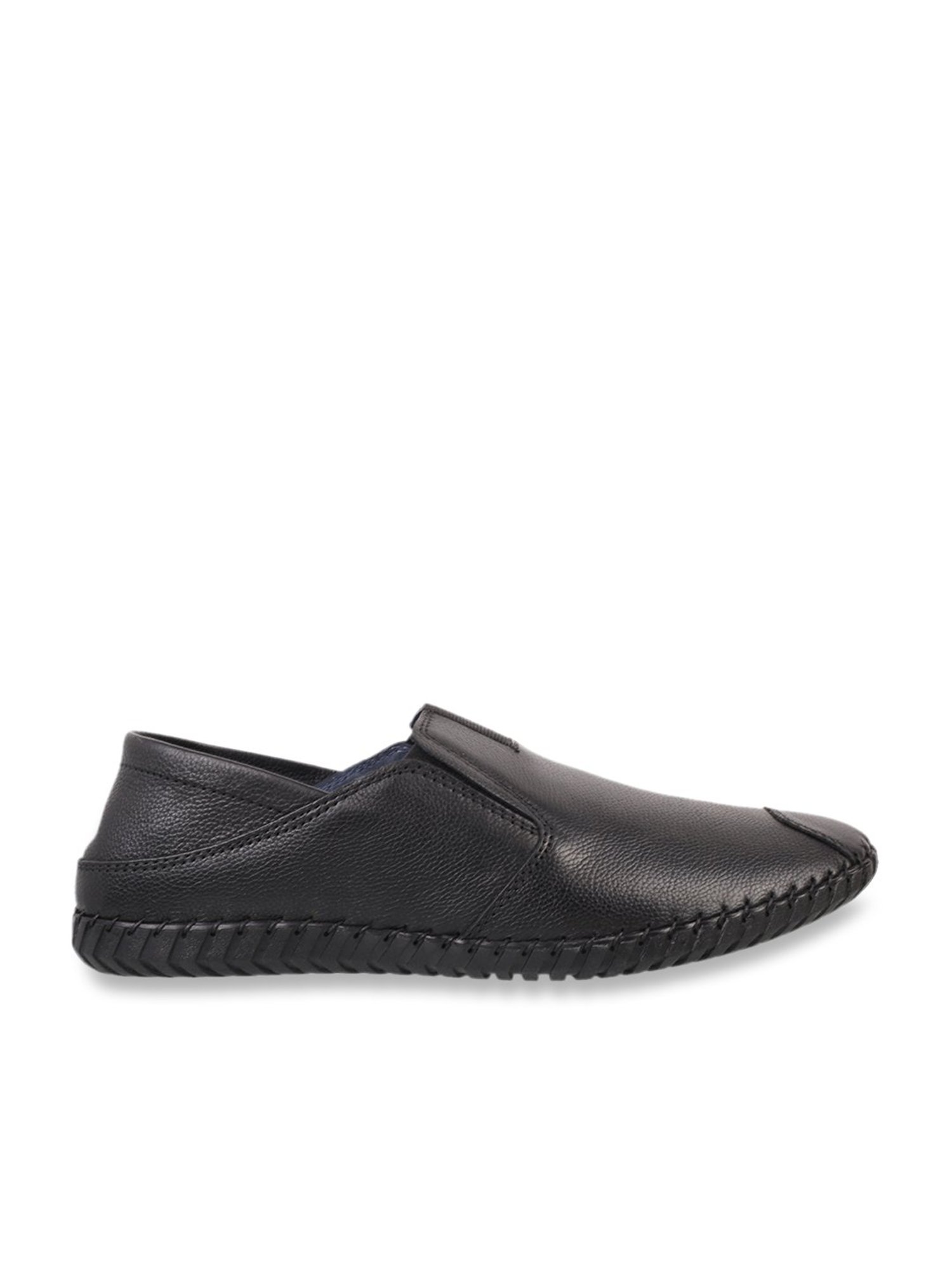 Mochi Men's Black Casual Slip-Ons