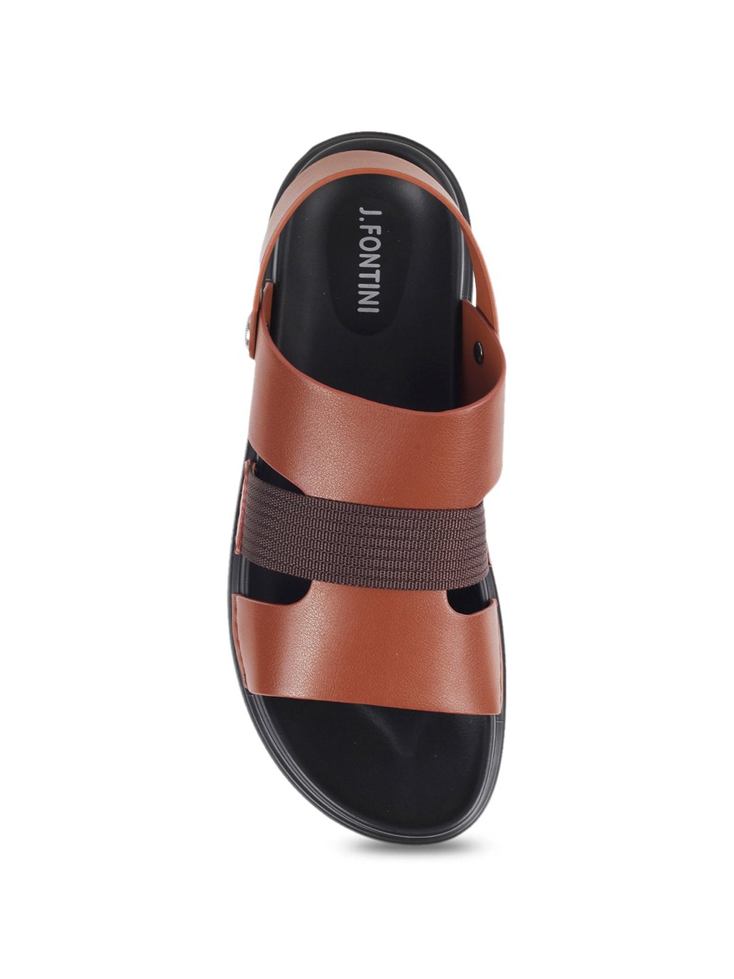 J. Fontini by Mochi Men's Tan Sling Back Sandals