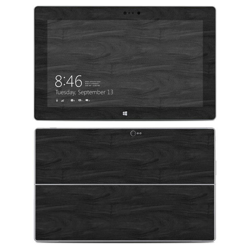 Surface 2 Skin - Black Woodgrain - Sticker Decal