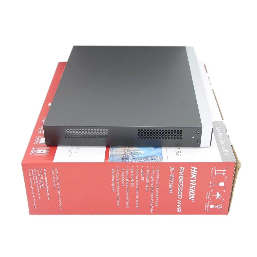 Hikvision NVR DS-7608NXI-I2/8P/S 8-ch Acusense 4K/8MP 1U 8 POE Surveillance Network Video Recorder 4-ch Facial Recognition