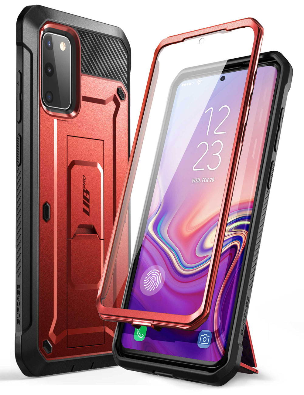 Unicorn Beetle Pro Series Designed for Samsung Galaxy S20 FE 5G Case (2020 Release), Full-Body Dual Layer Rugged Holster & Kickstand Case with Built-in Screen Protector (Black)