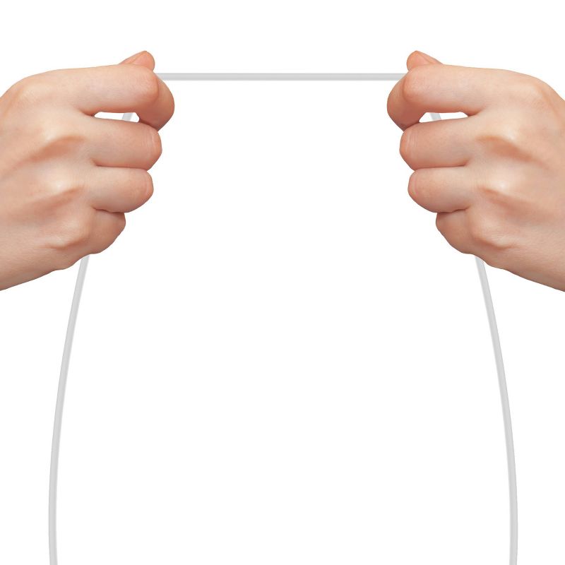 Just Wireless 2.4A/12W 1-Port USB-A Home Charger with 10ft TPU Lightning to USB-A Cable - White