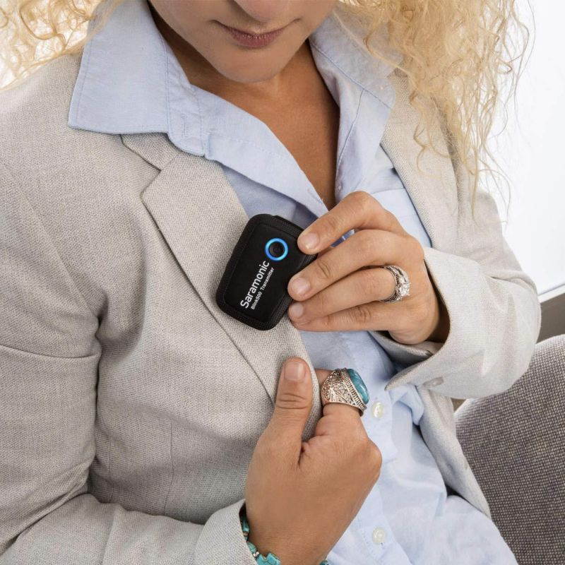 2.4GHz Wireless Microphone System for Camera Smartphones, Saramonic Blink500 Ultracompact Dual-Channel Mic for DSLR, Mirrorless and Video Cameras, Mobile Devices YouTube Facebook Live (TRS & TRRS)