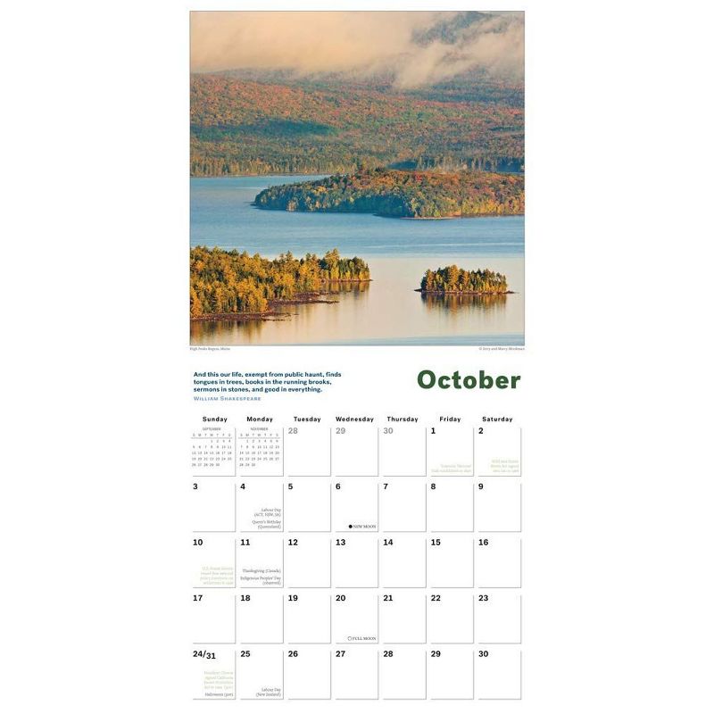 Sellers Publishing 2021 The Wilderness Society 16-Month Wall Calendar Sellers Publishing