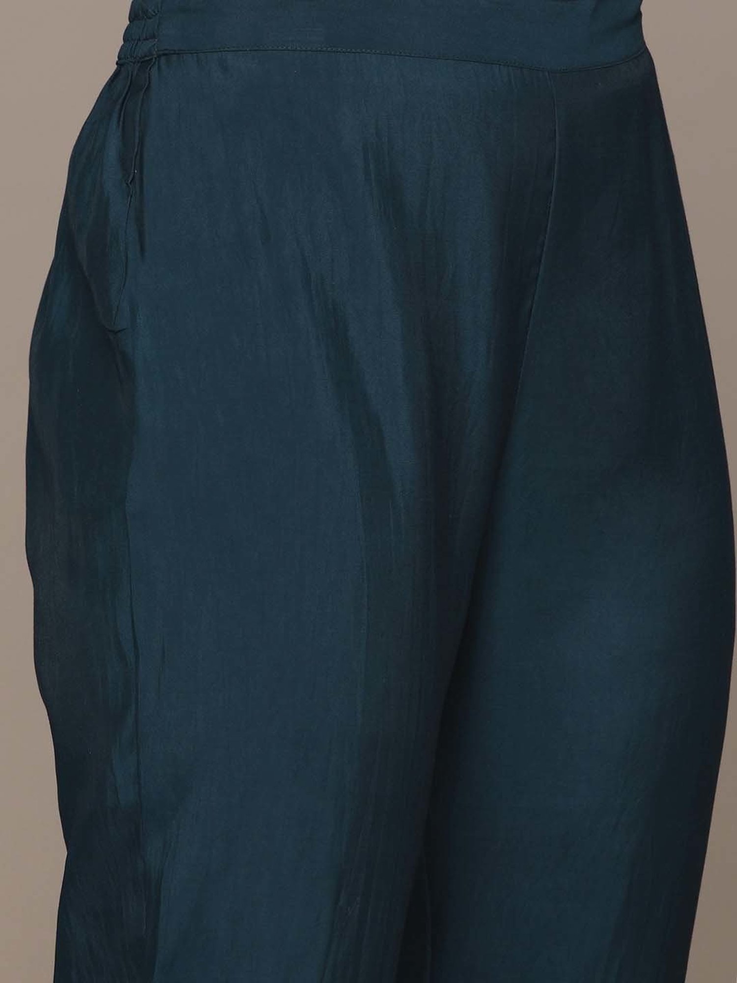 URBAN MYSTIC Black Rayon Embroidered Kurta & Sharara Set