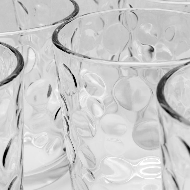 Gibson Home Great Foundations 16 Piece Tumbler and Double Old Fashioned Glass Set in Bubble Pattern