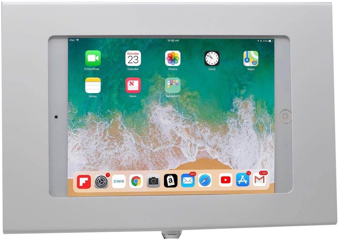 TABcare Locking Security Metal Case for Apple iPad 2 3 4 Tablet for Kiosk, POS, Store, Show Display (White, iPad 2/3/4)