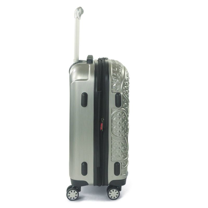 FUL Disney Mickey Mouse Textured 21" Carry On Hardside Rolling Suitcase - Silver