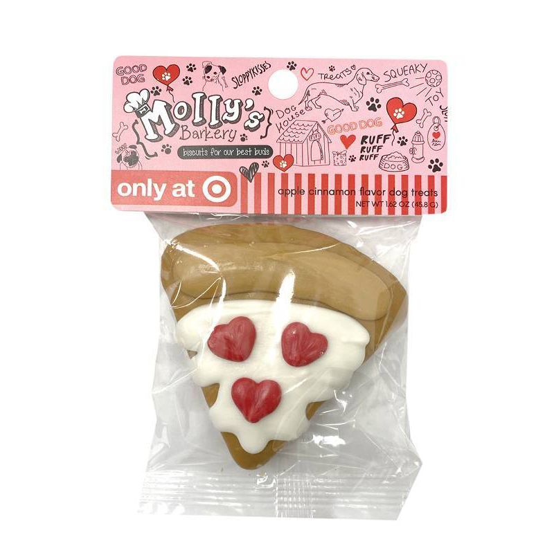 Molly's Barkery Valentine Pizza Cookie Dog Treat - 1ct
