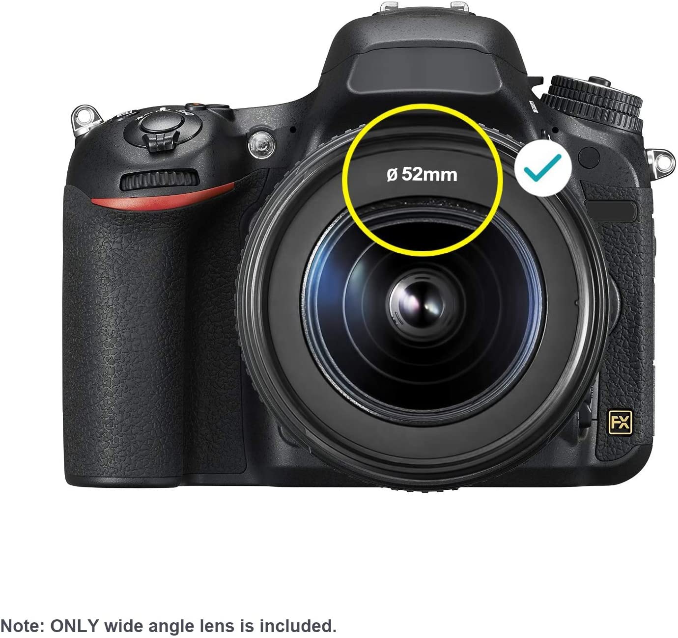 Neewer 52MM 0.43X HD Wide Angle Lens with Macro Close-Up Portion Lens No Distortion Digital High Definition for Nikon D7100 D7000 D5200 D5100 D5000 D3300 D3200 D3000 D90 D80 DSLR Cameras