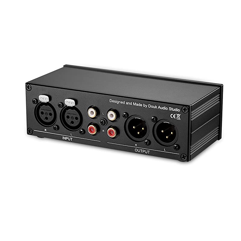 Mini FullyBalancedSingleEnded Passive Preamp HiFi PreAmplifier XLRRCA Volume Controller for Active Monitor Speakers Black