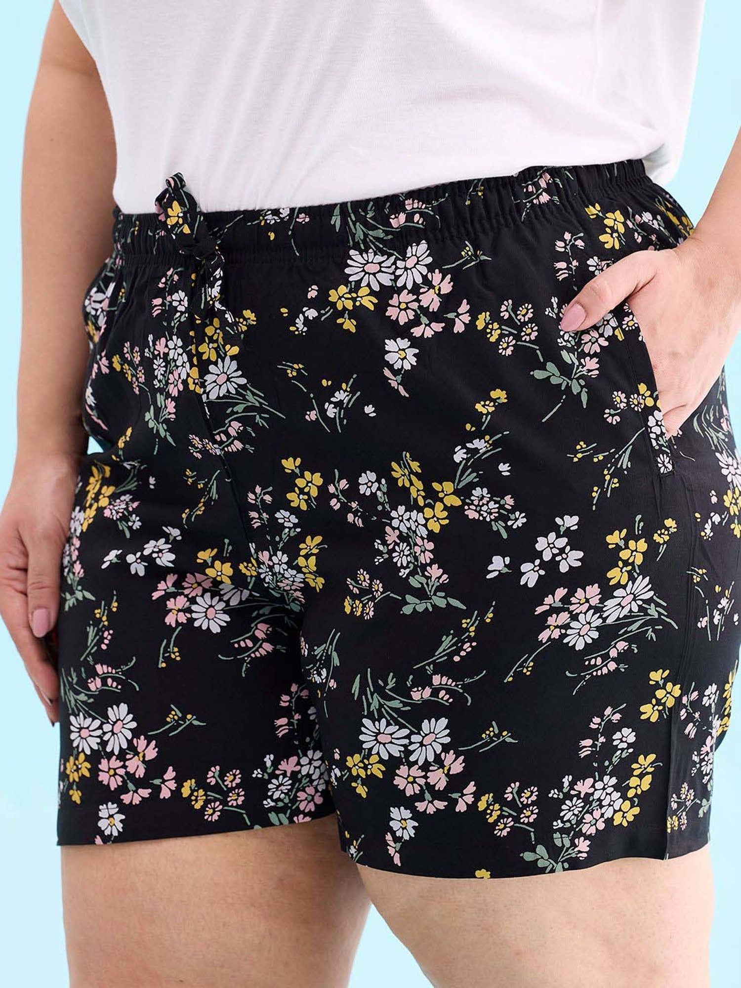 Go Colors! Black Printed Shorts