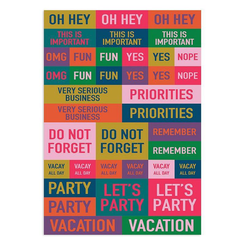 Undated In Any Event Planning Sticker Pack - Multicolored
