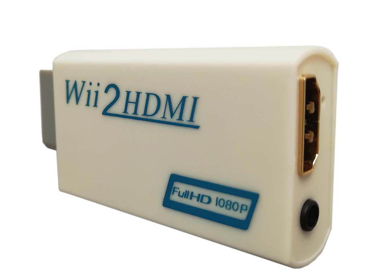 easyday Wii to HDMI Converter 1080P, Wii HDMI Adapter with 3,5mm Audio Jack&HDMI Output Supports All Wii Display Modes