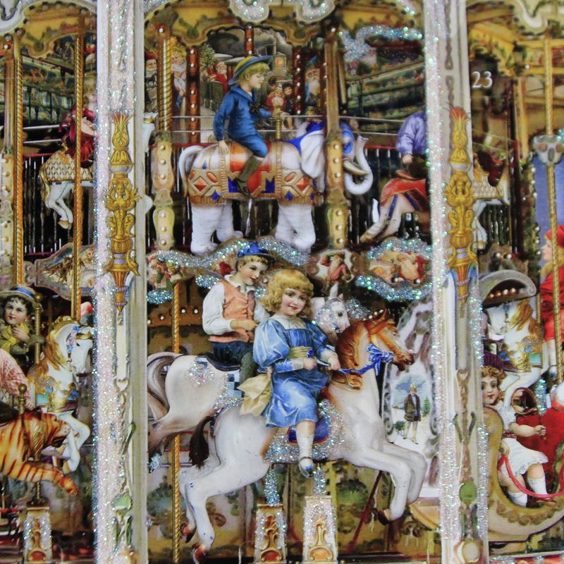 Christmas 8.0" Grand Christmas Carousel Advent Calendar Children Horses  -  Advent Calendar