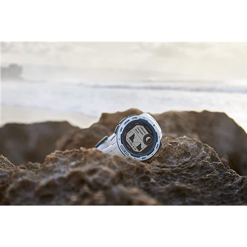 Garmin Instinct Solar Surf Edition Premium GPS Smartwatch with Included  Power Bank Bundle (Cloudbreak)