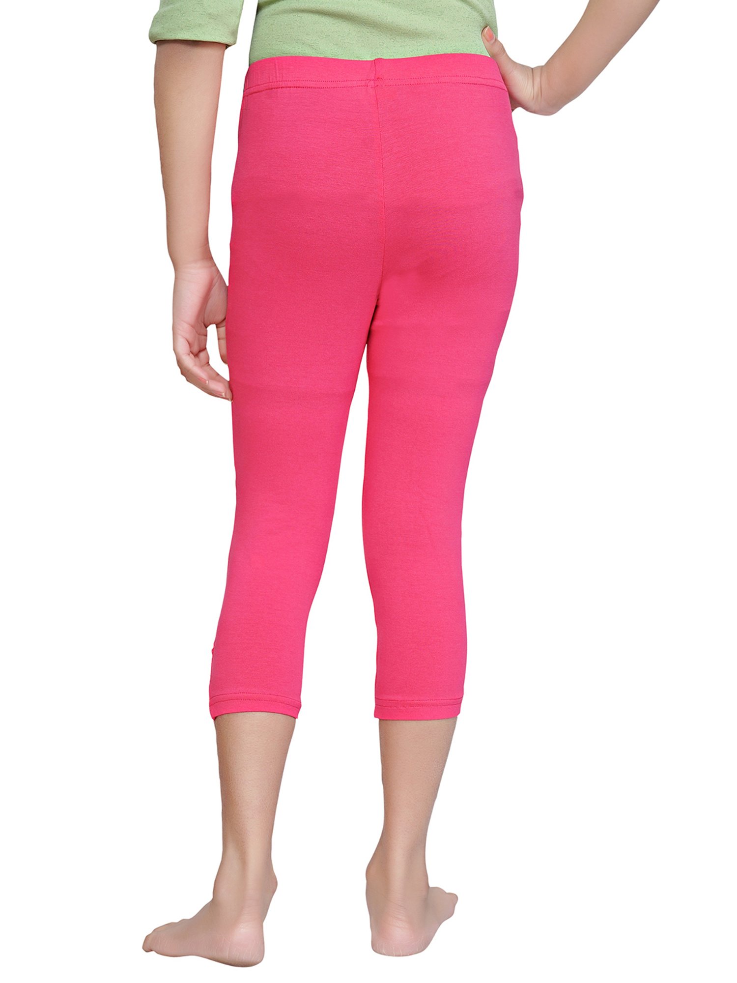 Tiny Girl Dark Pink Solid Leggings