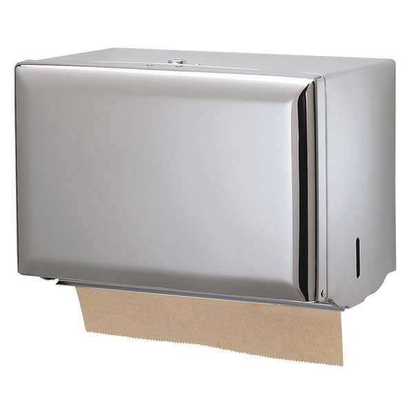 San Jamar T1800XC Standard Key-Lock Singlefold Towel Dispenser, Steel, 10 3/4 x 6 x 7 1/2, Chrome, 1 Each