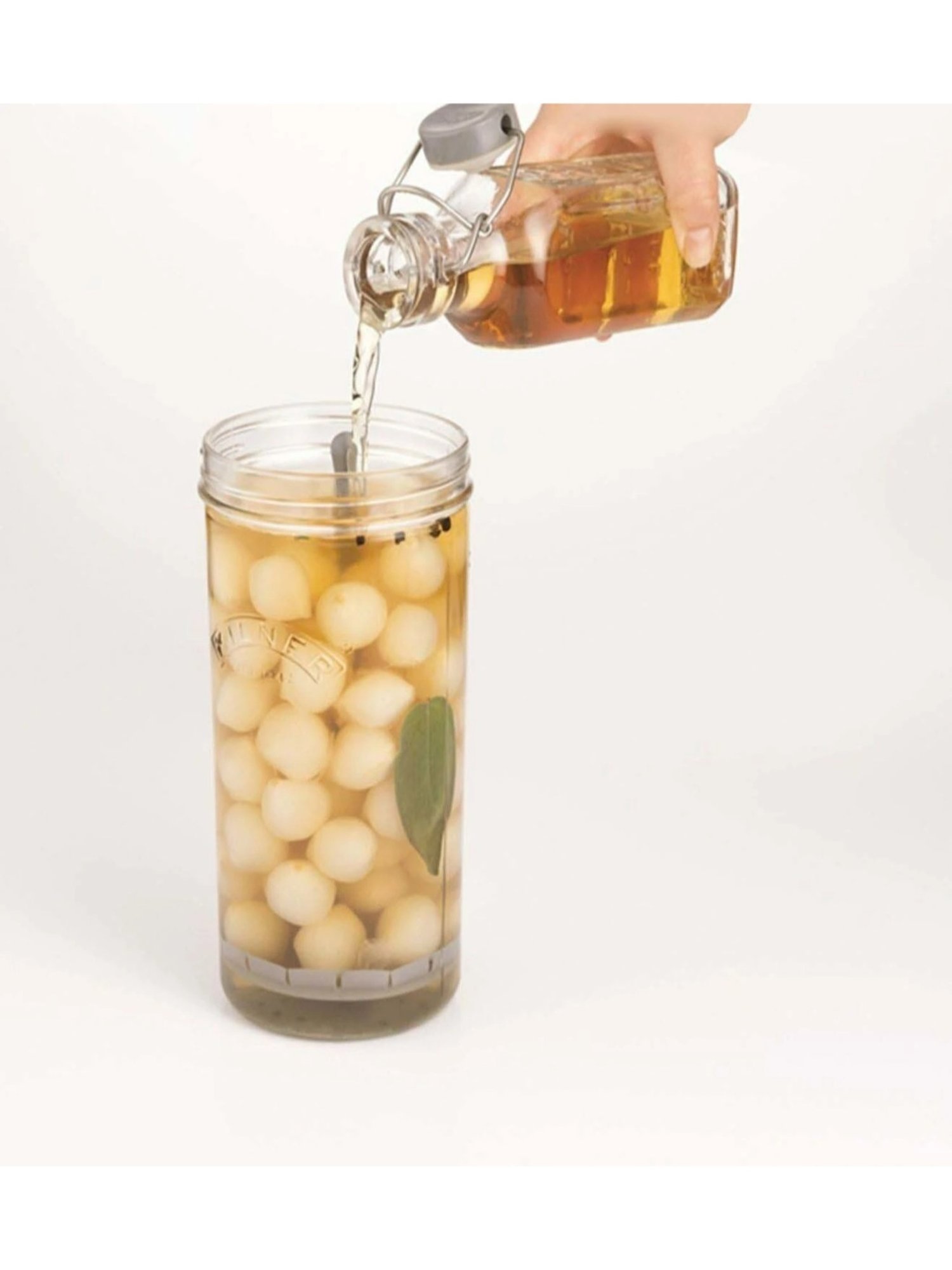 Kilner Transparent Glass Pickle Jar with Lifter - 1 L