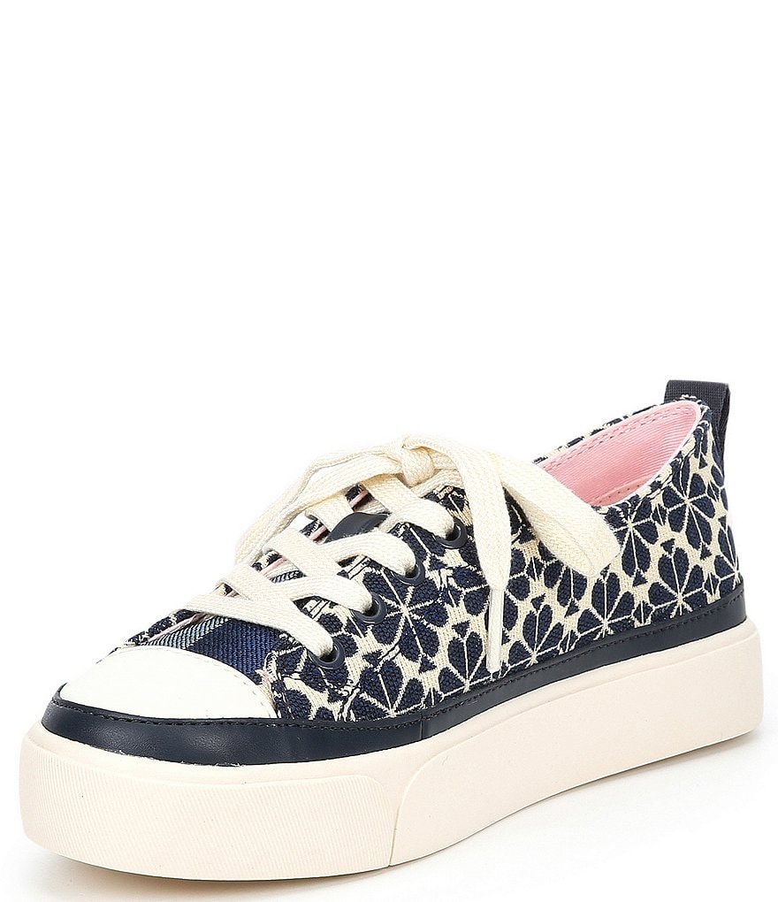 kate spade new york Kaia Flower Jacquard Lace-Up Sneakers