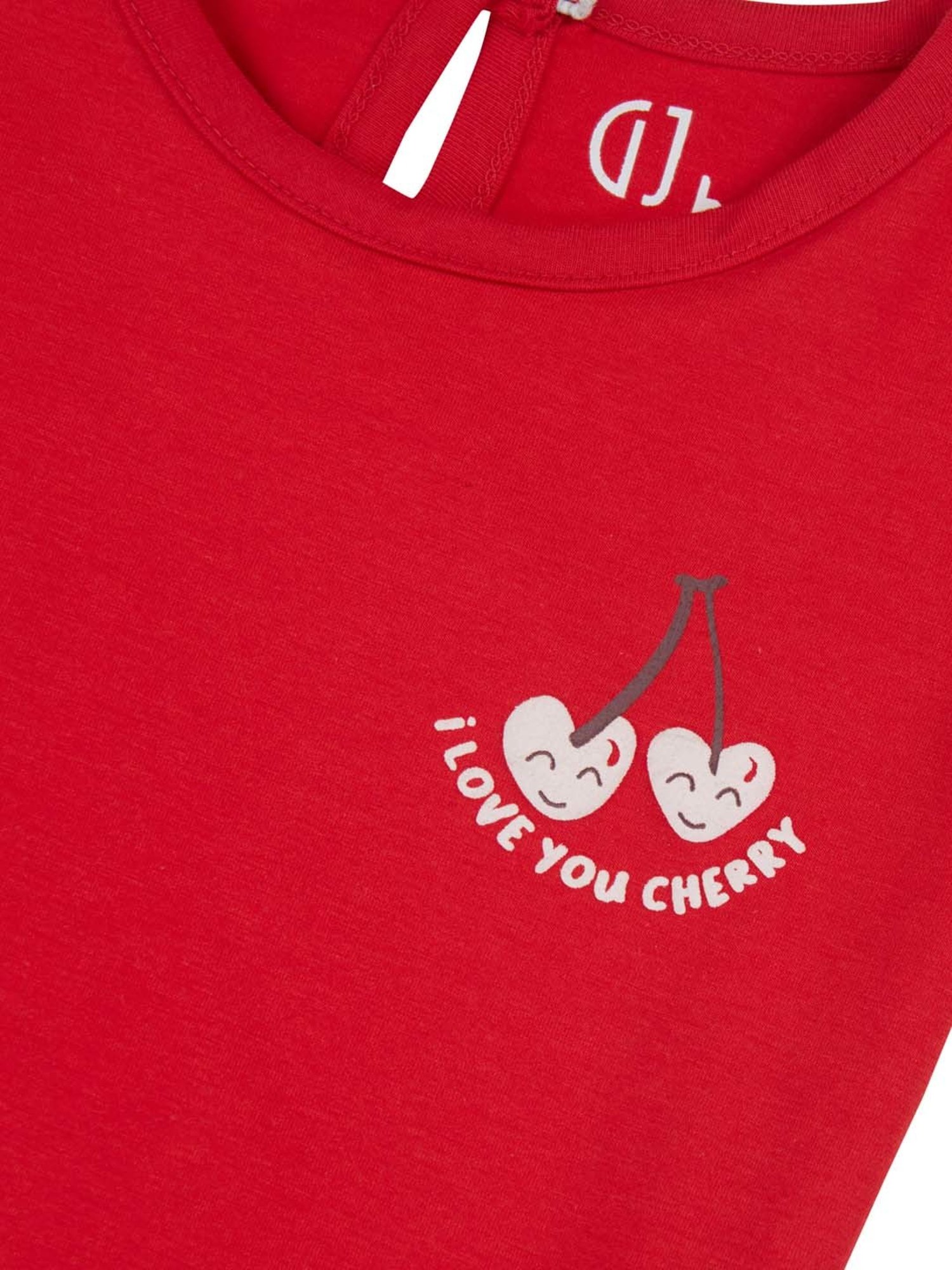 GJ baby Kids Red Cotton Printed Top