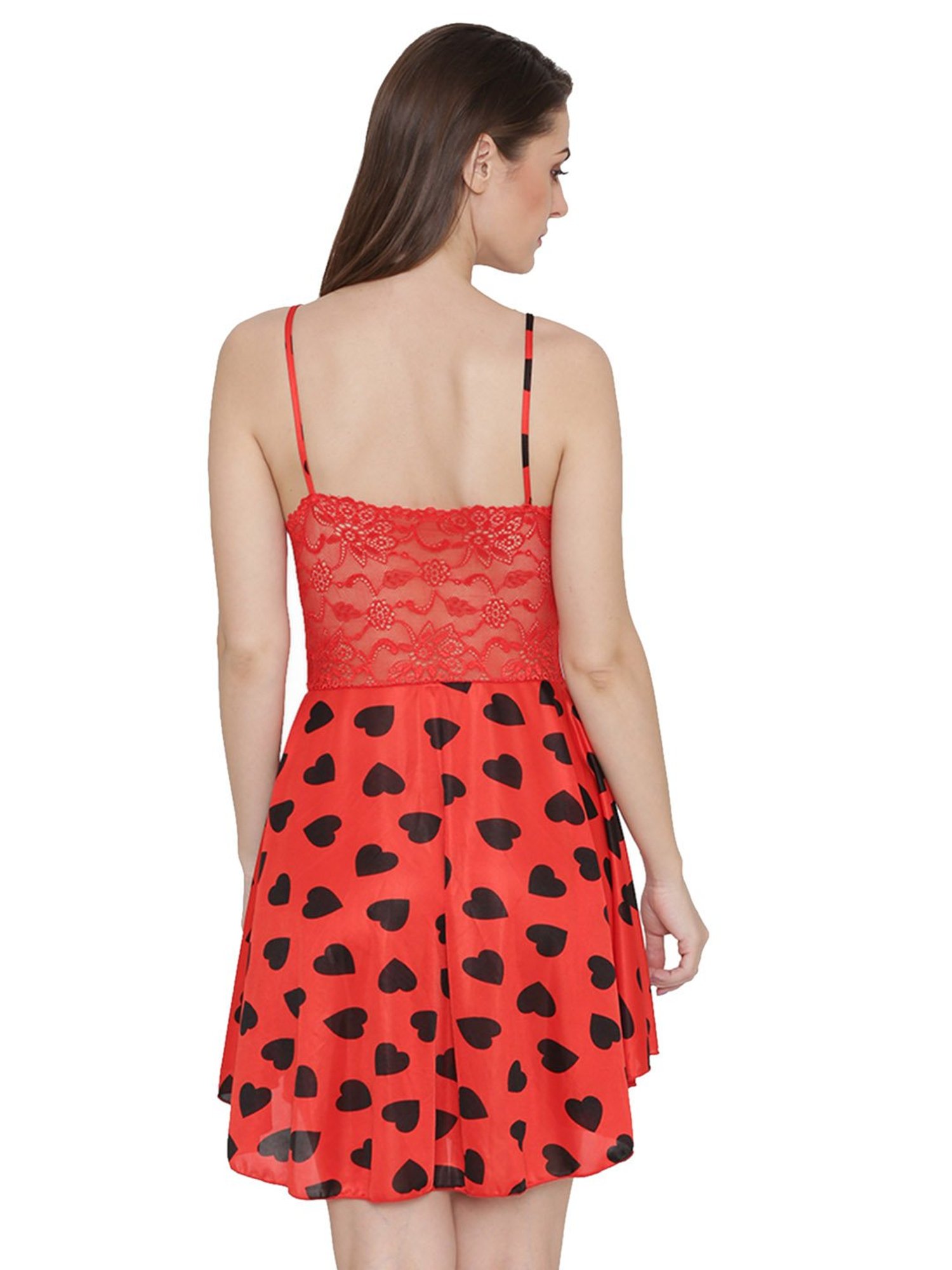 N-Gal Red Lace Babydoll