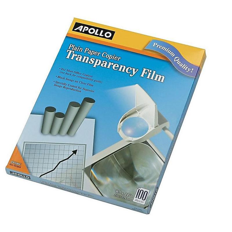 Apollo Uncoated Transparency Film 8.5" x 11" 100/Box (PP100CE) 829911