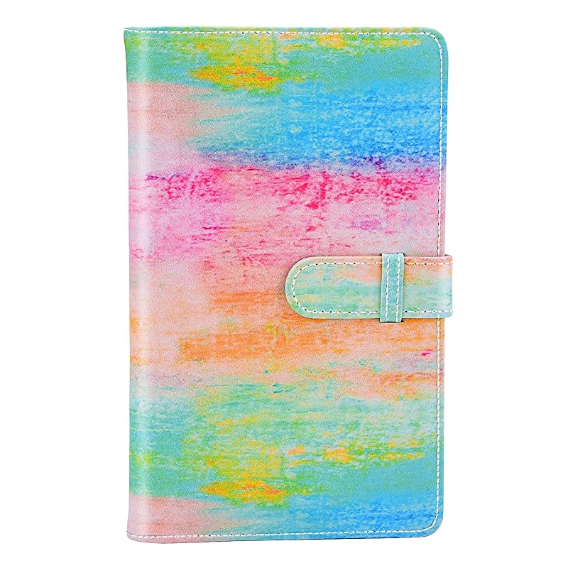 Colorful Wallet PU Leather Photo Album Compatible with Fujifilm Instax Mini 11 9 8 90 8+ 26 7s Instant Camera Film Polaroid Snap Zip Z2300 PIC300 Film Rainbow