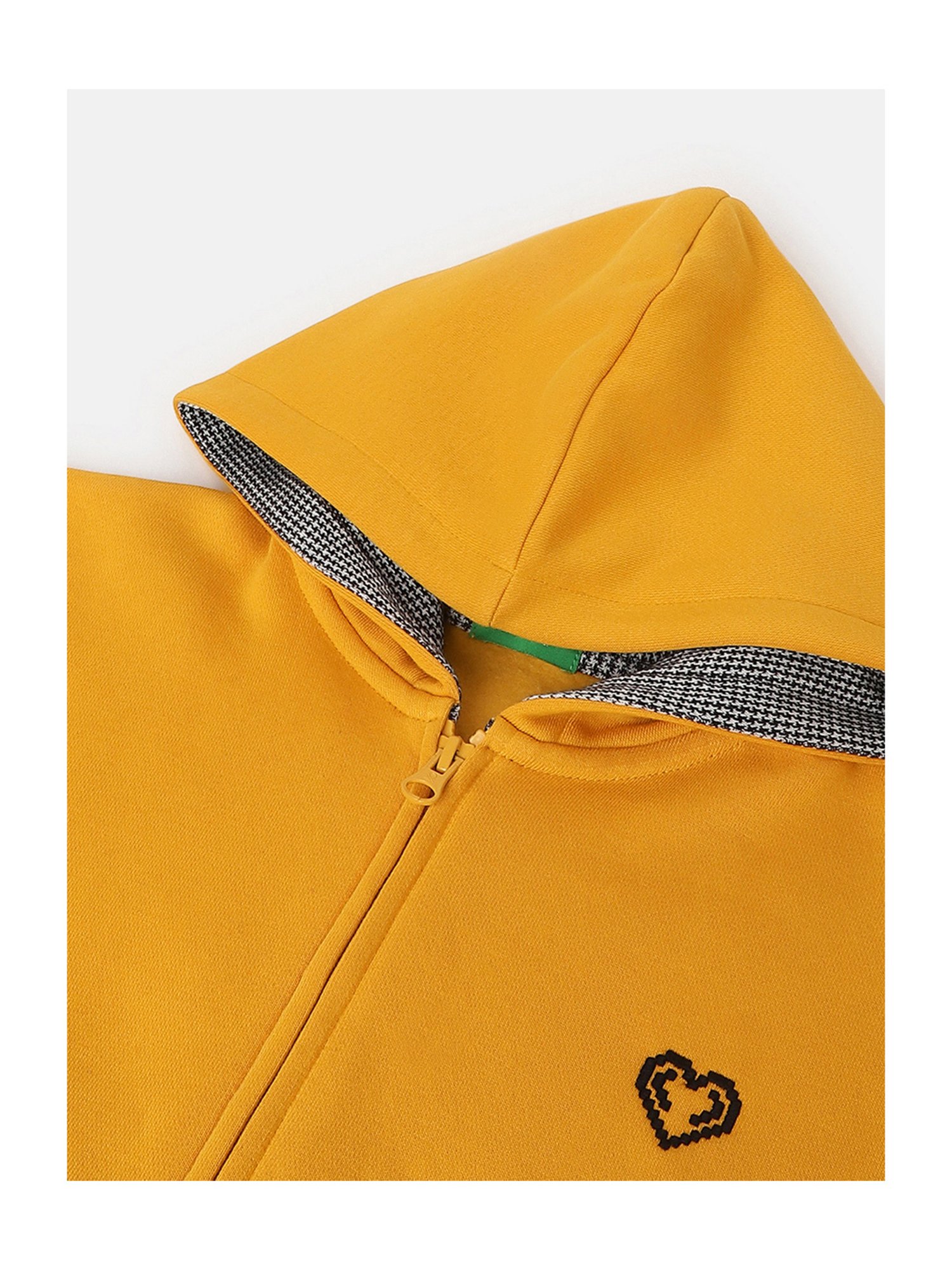 United Colors of Benetton Kids Mustard Solid Full Sleeves Sweatshirt