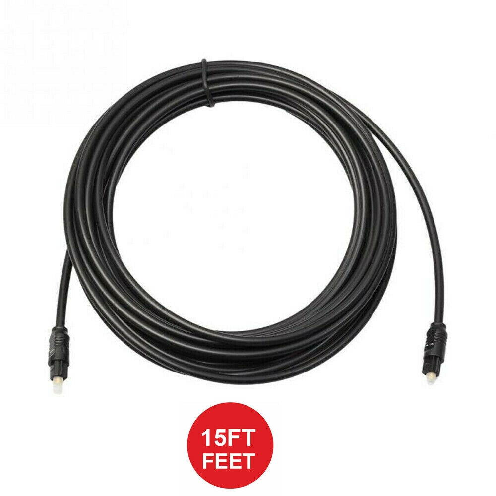 Gold TOSLink Fiber Optical Optic Digital Audio Cable SPDIF Sound Bar Cord Lot
