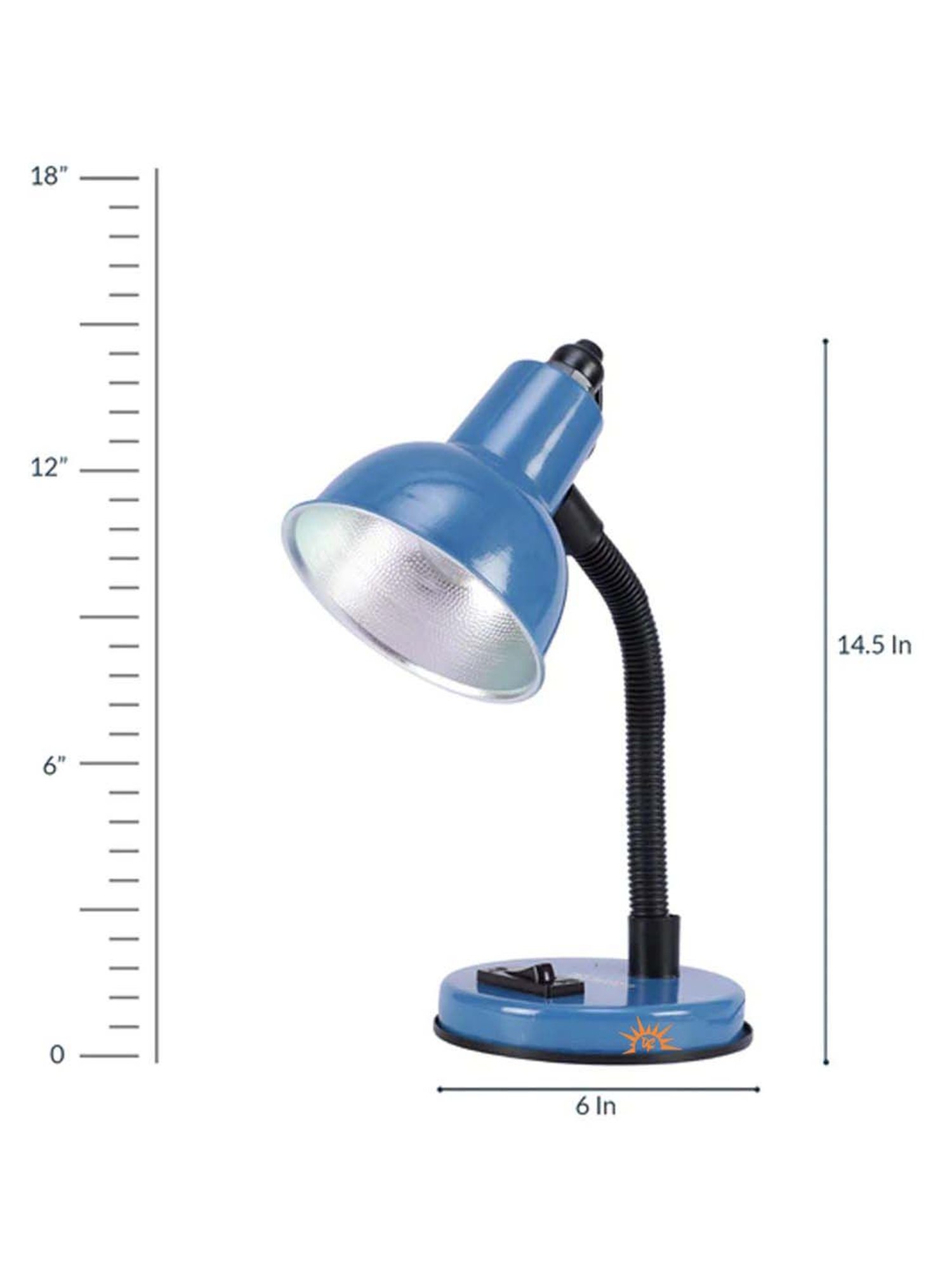 Kapoor E Illuminations Green Study Table Lamp - Set of 1