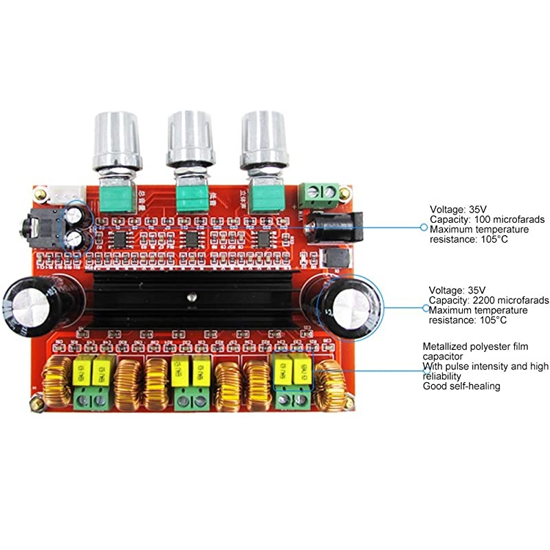 TPA3116D2 21 Digital Power Amplifier Board 2x80W+100WBass Audio Stereo AMP Module for Audio System DIY Speakers 1226V