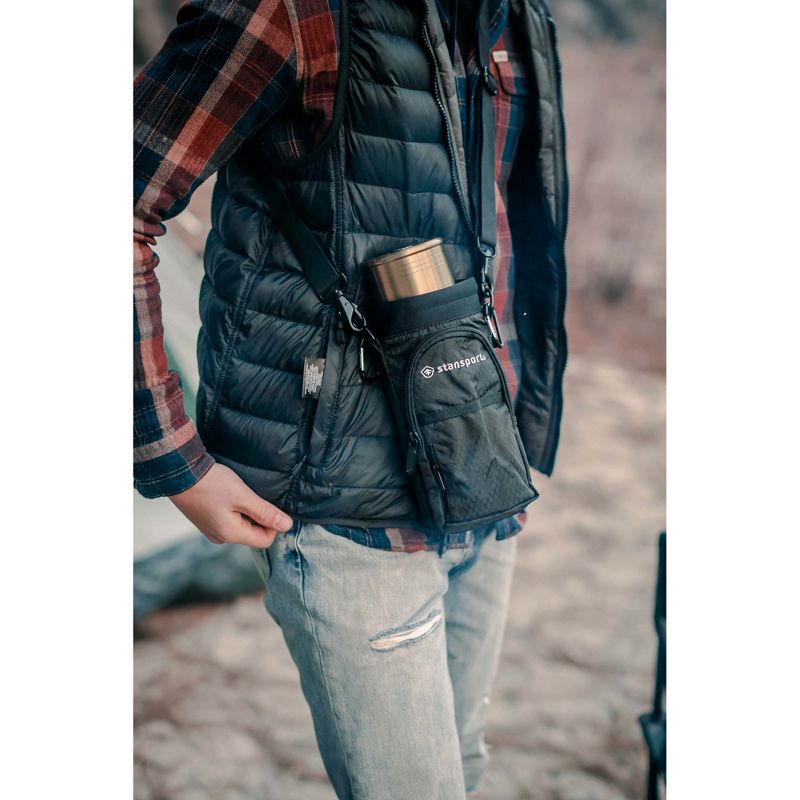 Stansport Bottle Carrier Up To 40oz Bottles Black