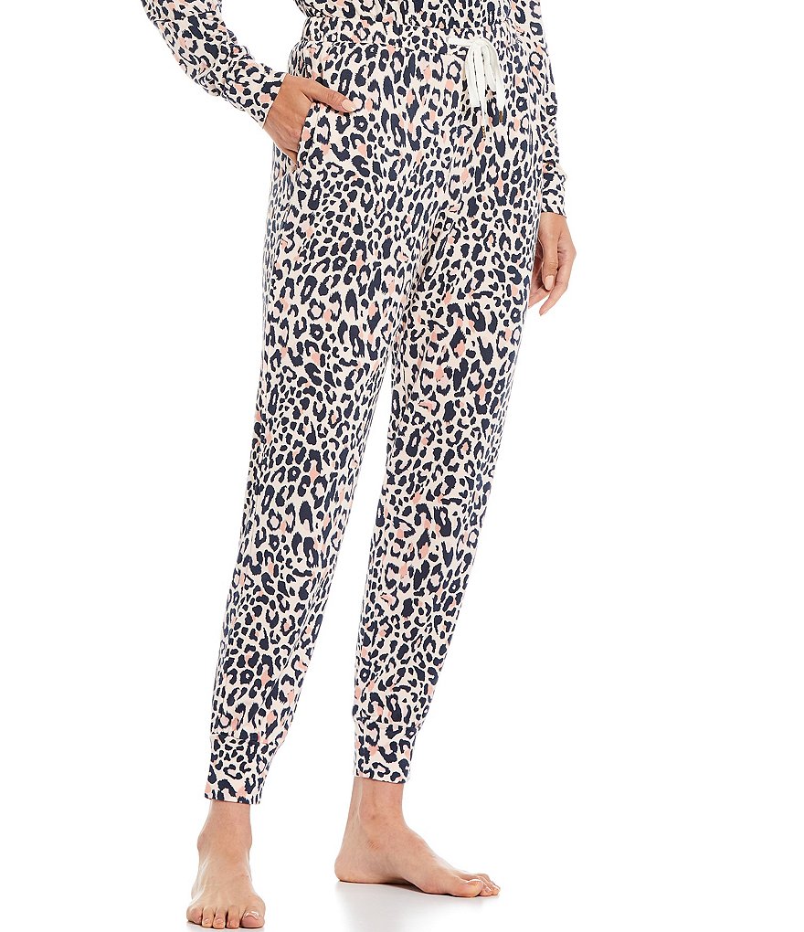 Honeydew Intimates Travel Light Leopard Print French Terry Coordinating Lounge Joggers