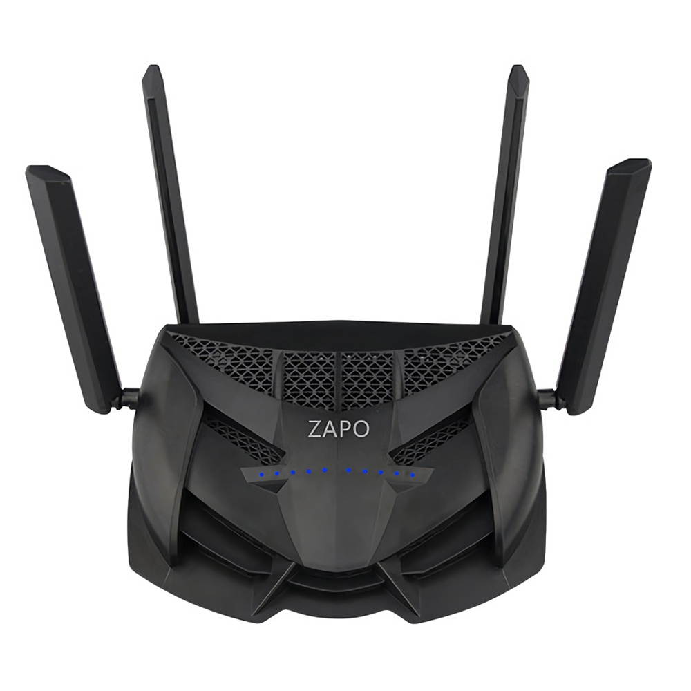 ZAPO Z-2600 Dual Band Wireless Router 2600Mbps 11AC Gaming Wifi Router with USB Port 4*Antenna-US Plug