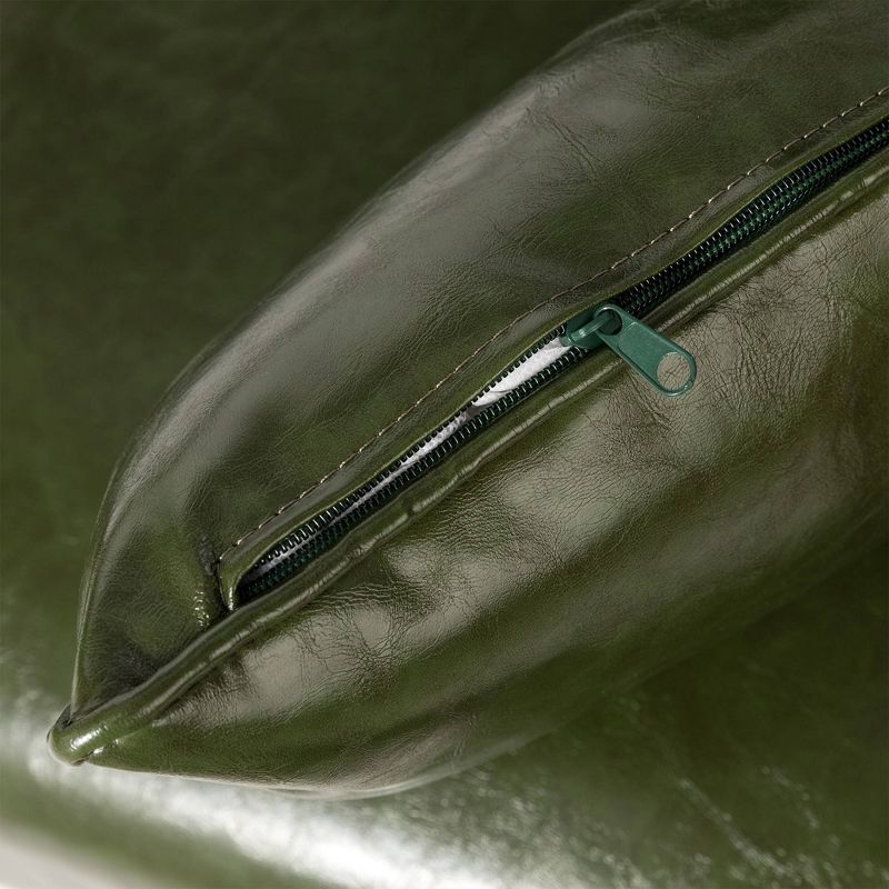 Accent Armchair with Walnut Ruberwood Frame Green - Glitzhome