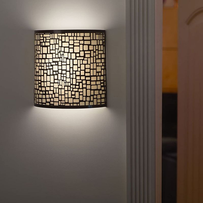 It's Exciting Lighting IEL-2901 Battery Powered Indoor LED London Barrel Wireless Wall Lighting Scone, Amber