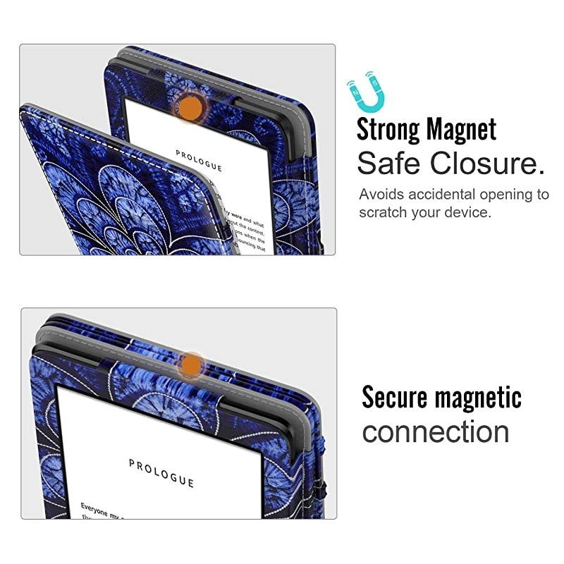 Case Fits AllNew Kindle 10th Generation 2019 Kindle 8th Generation 2016 Premium Vertical Flip Cover with Auto WakeSleep Function Rattan Flower Blossom