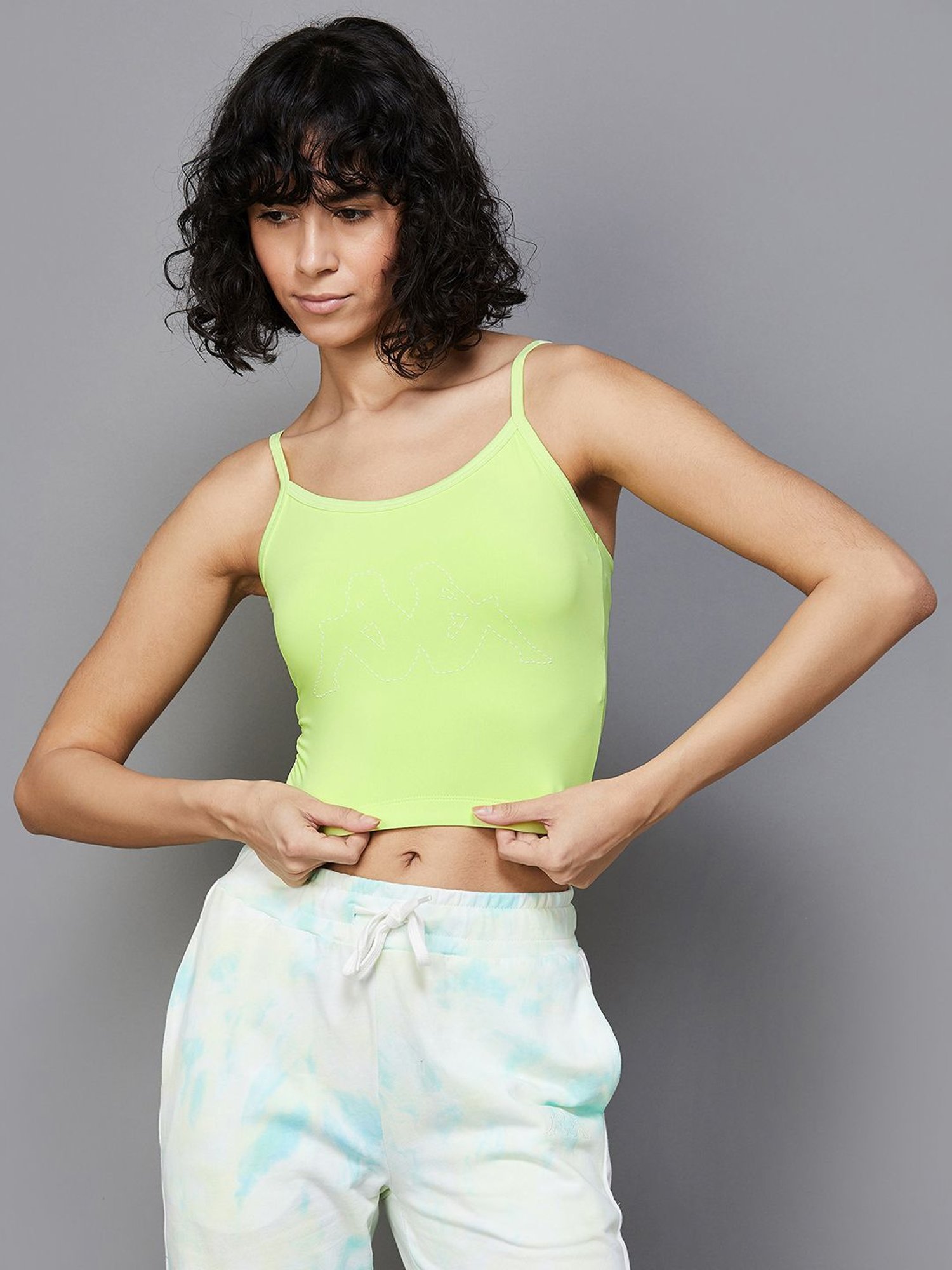 KAPPA Lime Green Cotton Tank Top