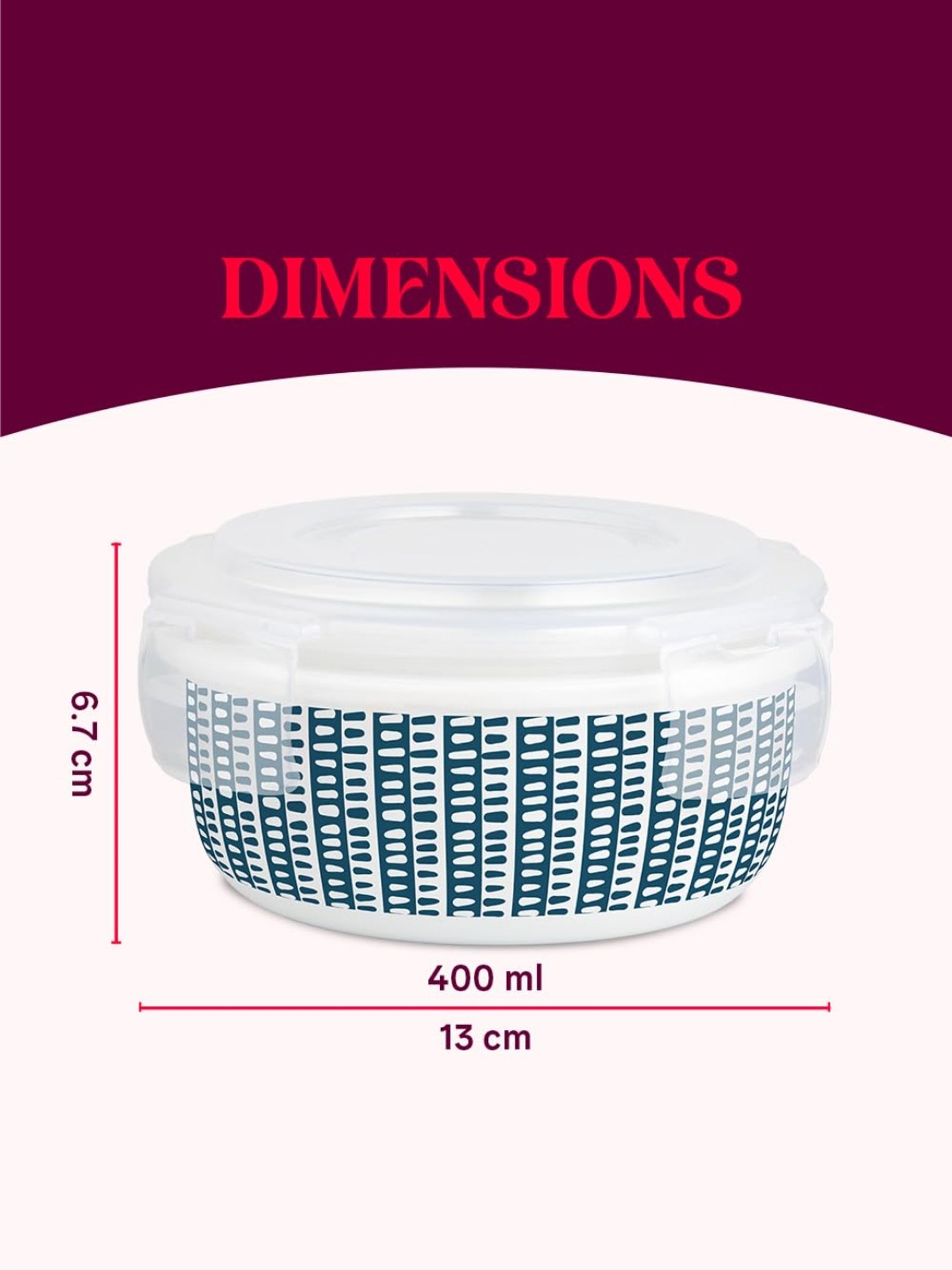 Milton Red Stainless Steel Small Tiffin Box - Set of 2