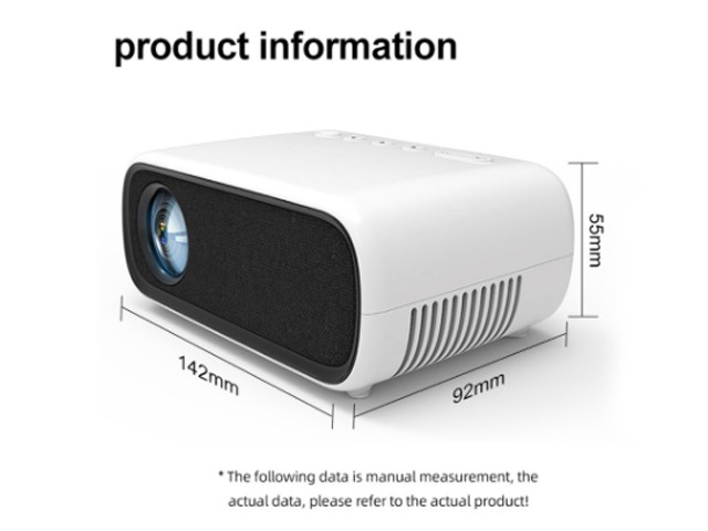 Mini Projector LED Home Theater Media Audio Player HDMI USB support 1080P Video Pocket Portable Projektor White