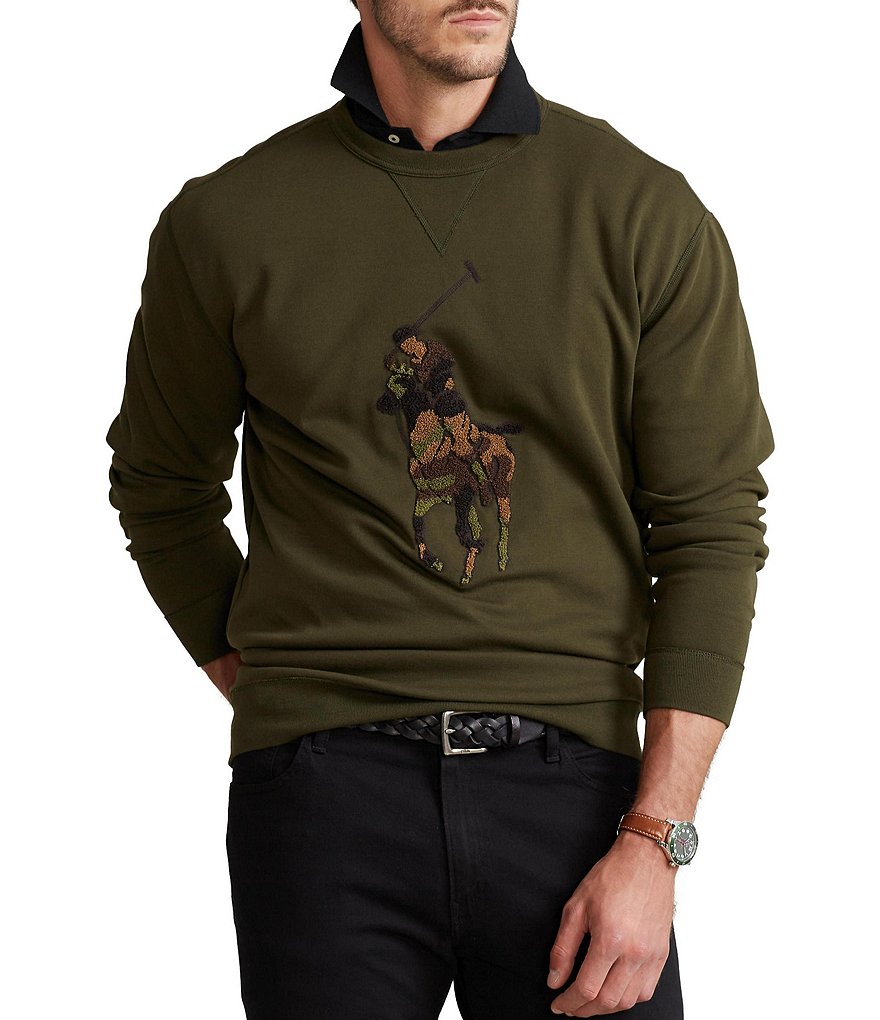 Cutter & Buck Big & Tall Traverse Stripe Performance Stretch Half-Zip Pullover