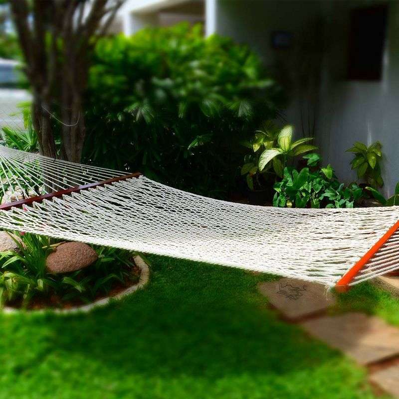 Close Weave Double Size Cotton Rope Hammock - Sol Living