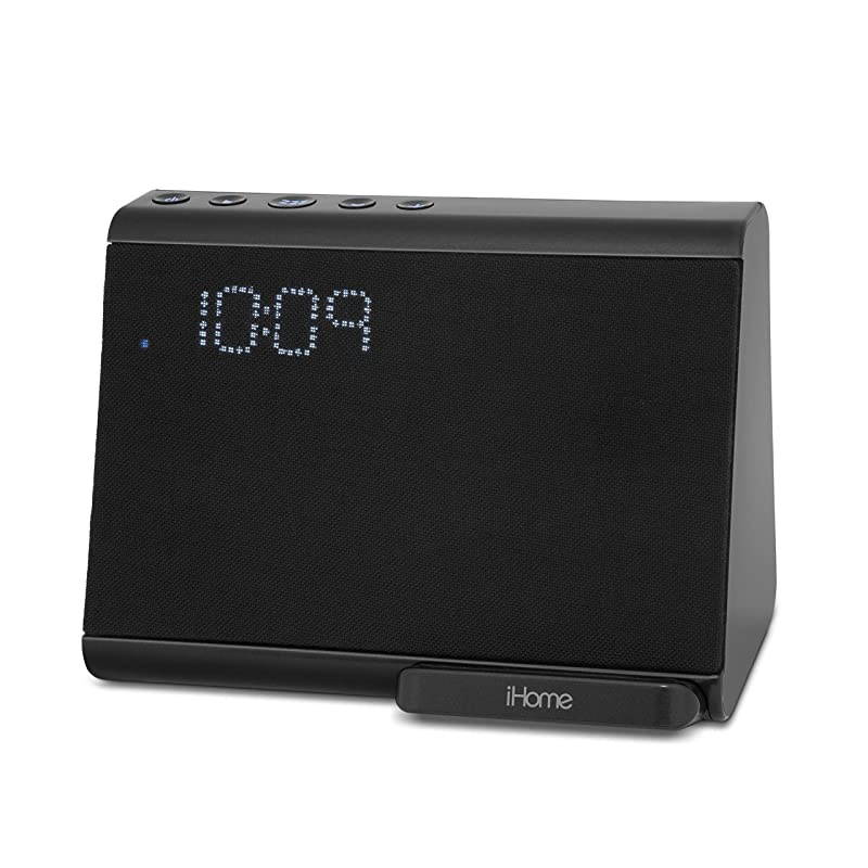 Wireless Fast Qi Dual Charging Bluetooth Dual Alarm Clock Speakerphone USB Charging Port Universal 100240V Voltage Black iBTW390 for iPhone 8 iPhone X Samsung Galaxy S6 or Newer Phones