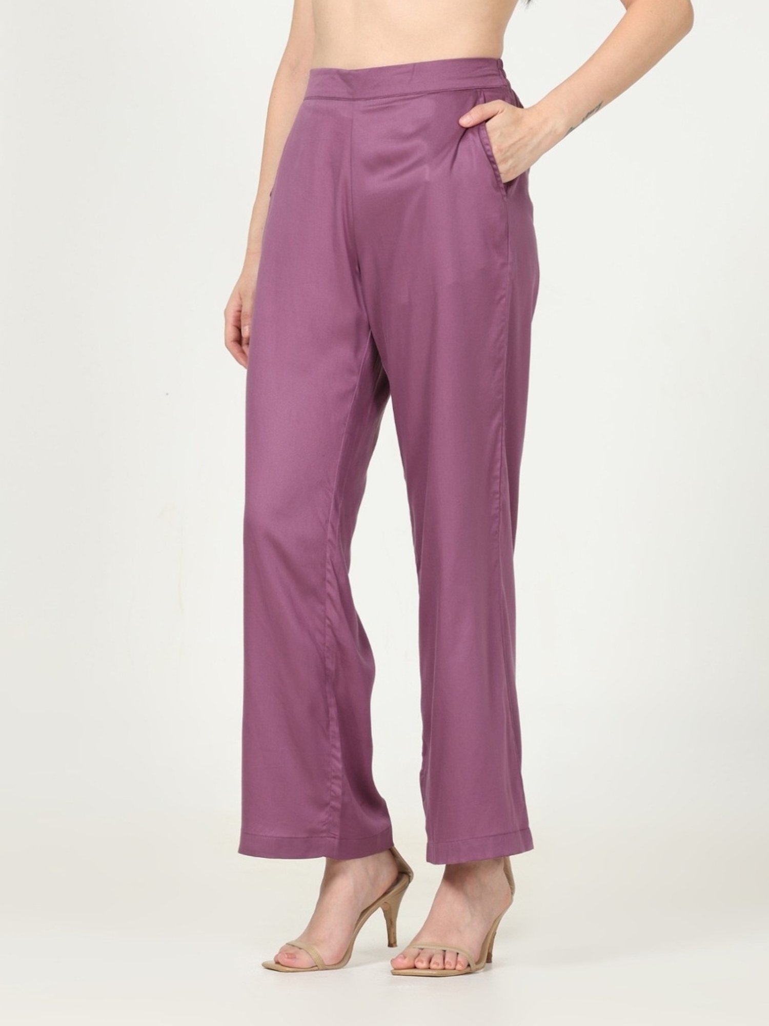 Saltpetre Timeless Purple Trouser in Tencel