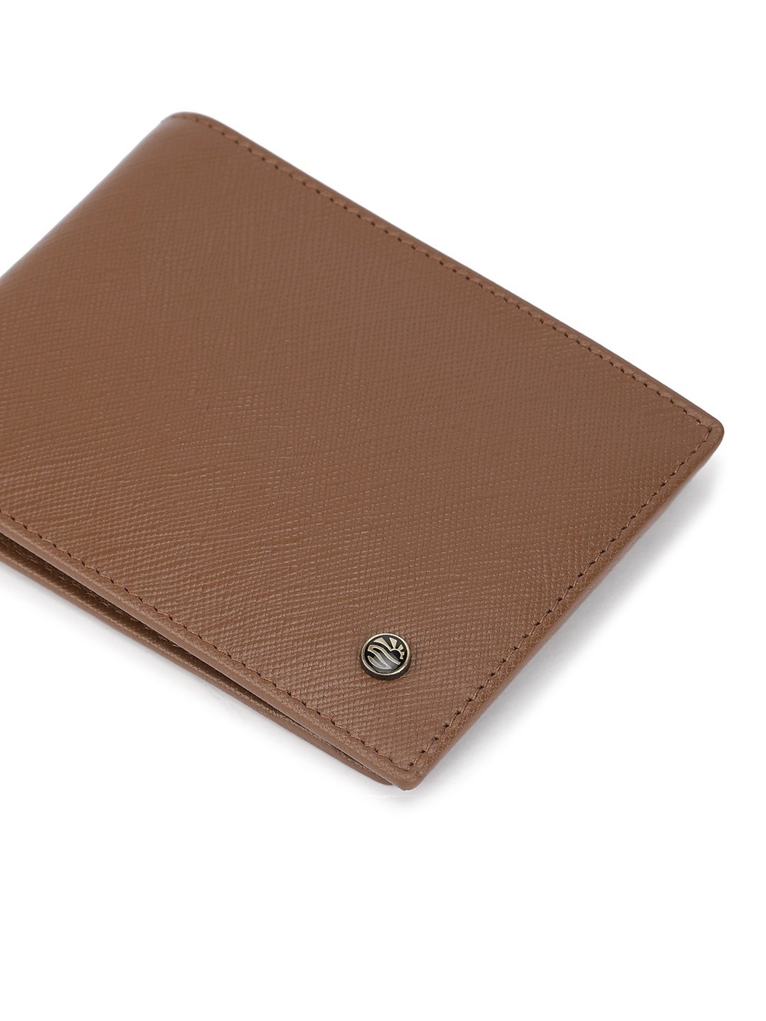 PERQUISITE Brown Casual Leather Bi-Fold Wallet for men