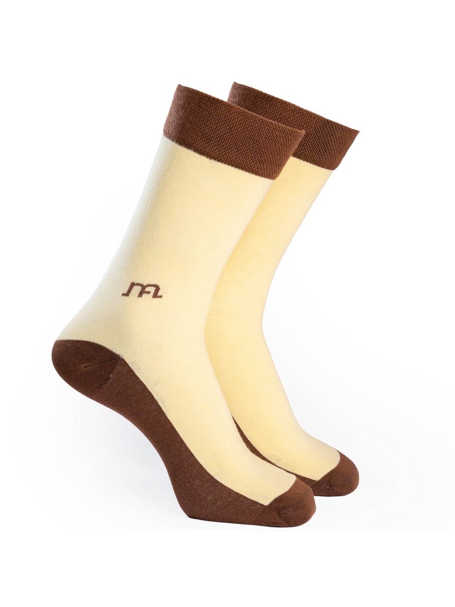 Man Arden Beige Color Block Socks